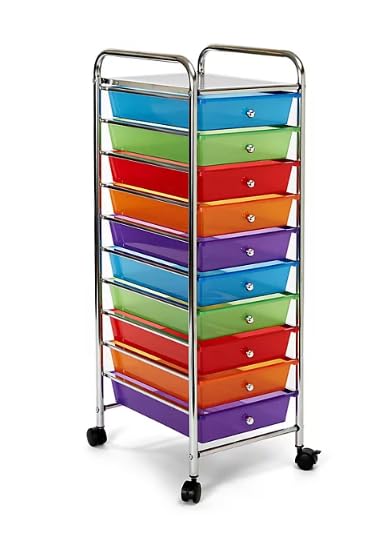 10 Drawer Rolling Storage Cart with Casters F61011