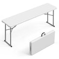6FT Narrow White Folding Table W9205