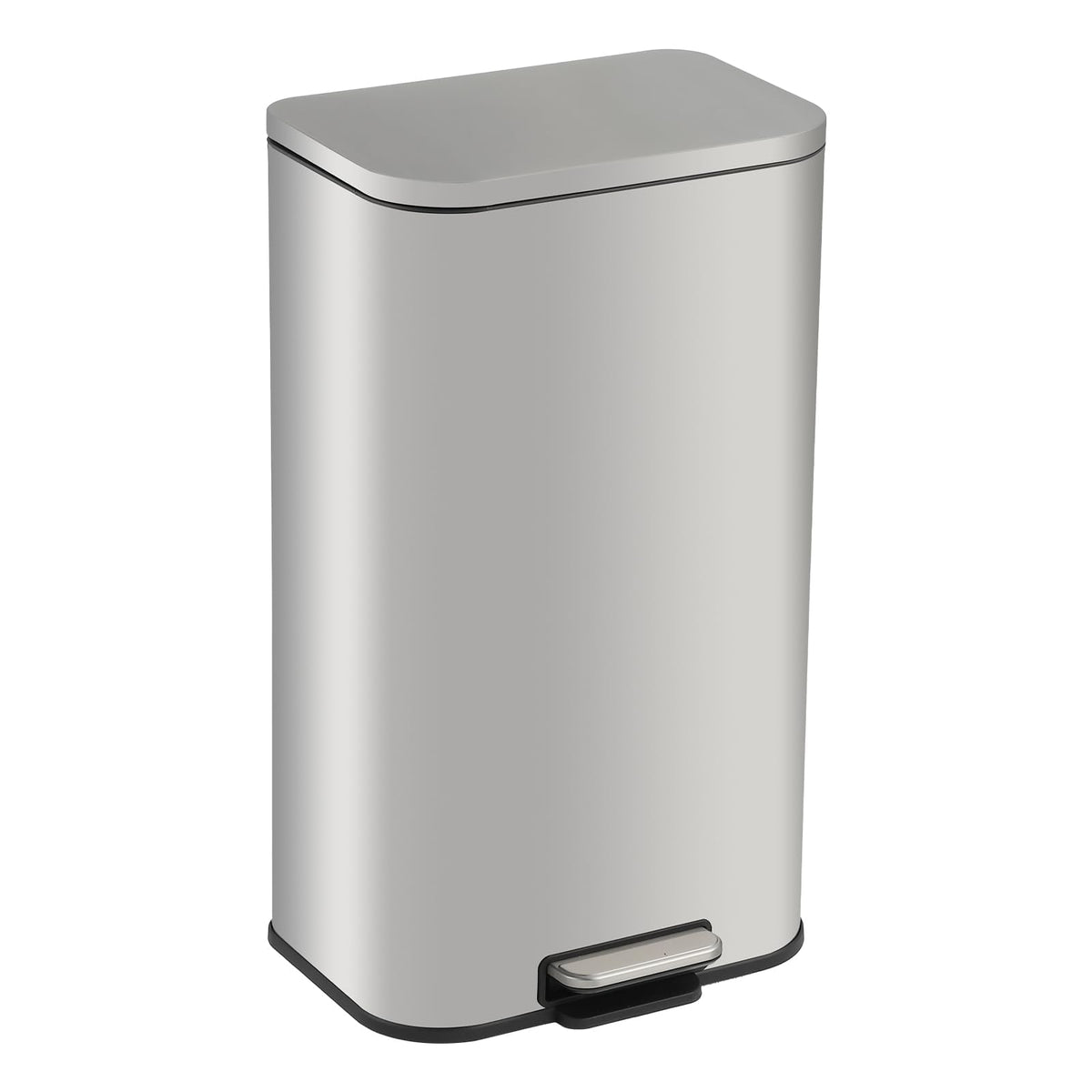 5.2 Gallon Brushed Stainless Steel Trash Can with Soft-Close Lid T396