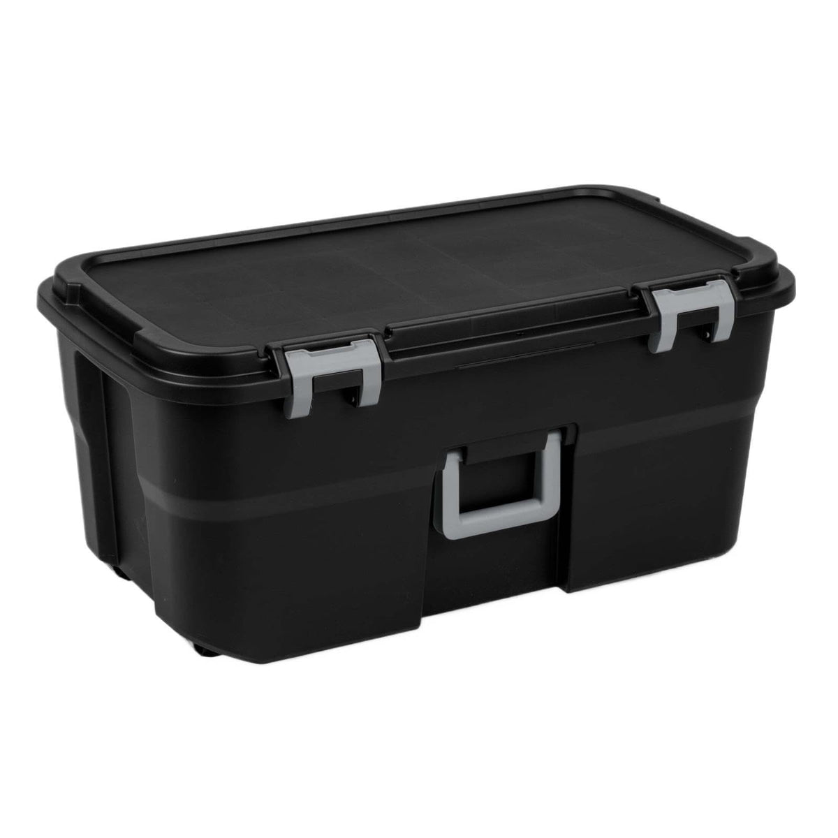 22 Gallon Black Wheeled Plastic Storage Trunk Z76877
