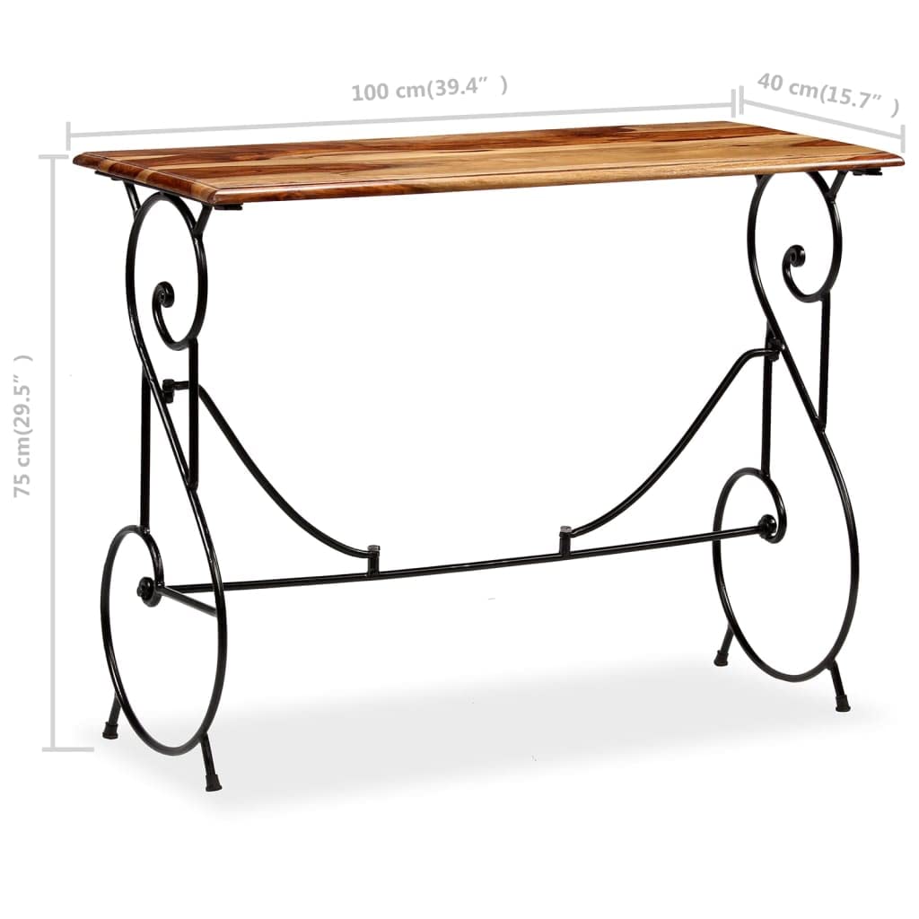 Solid Sheesham Wood Console Table 39.4"x15.7"x29.5" R398
