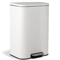 13.2 Gallon White Stainless Steel Step Trash Can X945