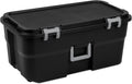 22 Gallon Lockable Black Plastic Storage Trunk B115