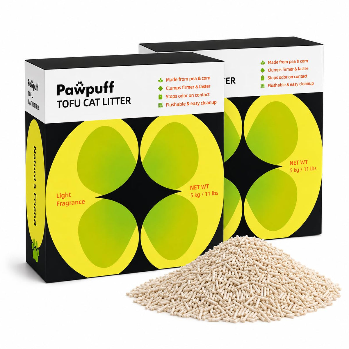 Tofu Cat Litter Low Dust Fast Clumping Flushable 2-Pack 22 lb D441