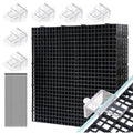 Fish Tank Anti-Jump Set, Aquarium Lid, 8 Pieces Plastic Grid with Brackets and Cable Ties B41414