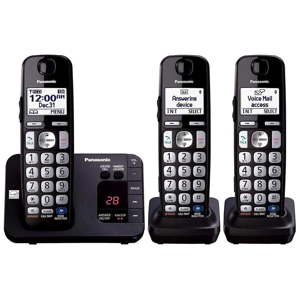 Expandable Cordless Phone System with Answering Machine, 3 Handsets G26660