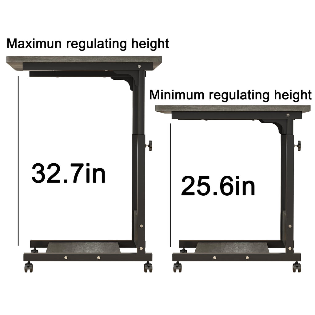 Adjustable Height C Table with Wheels and Storage R877896
