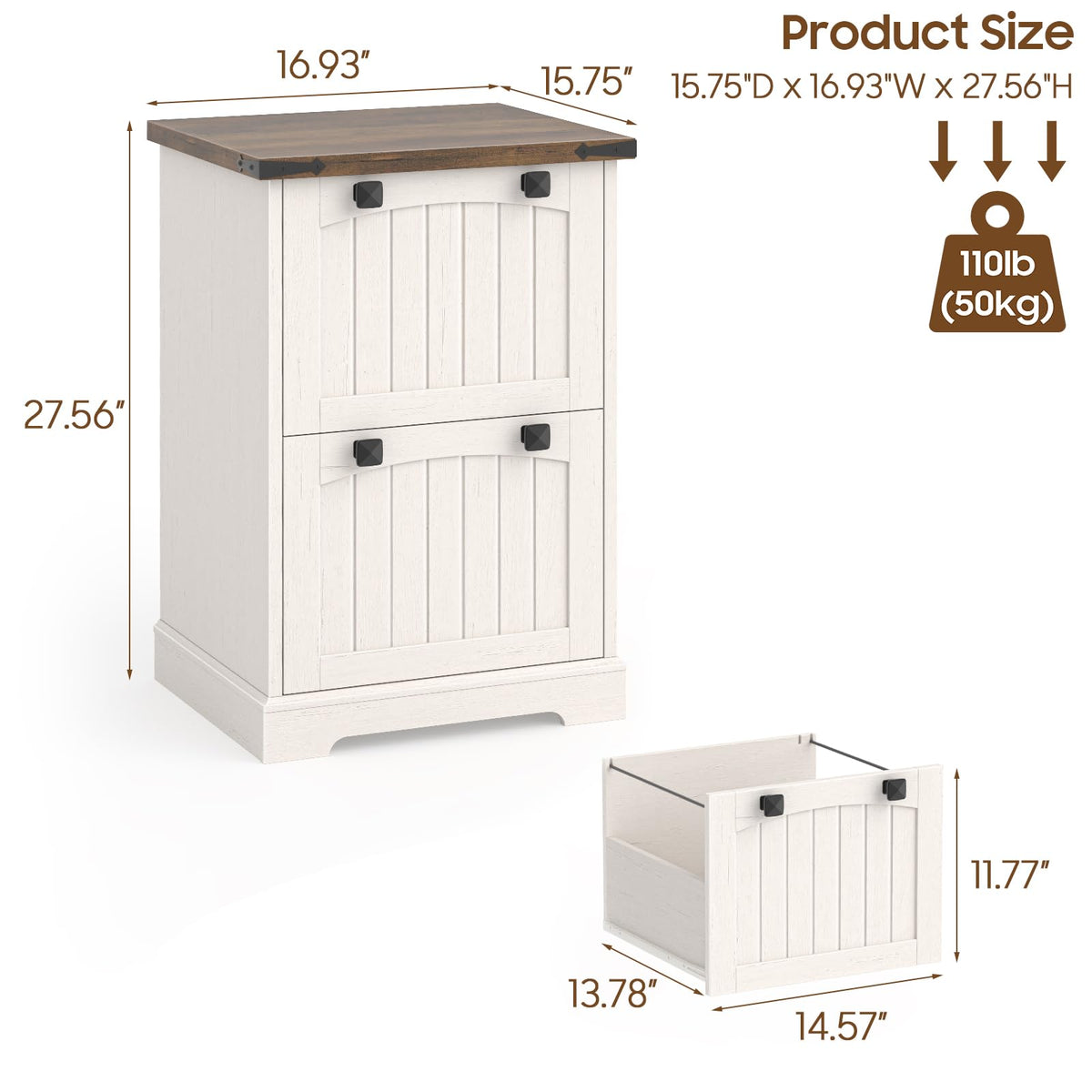 2 Drawer Small File Cabinet I979