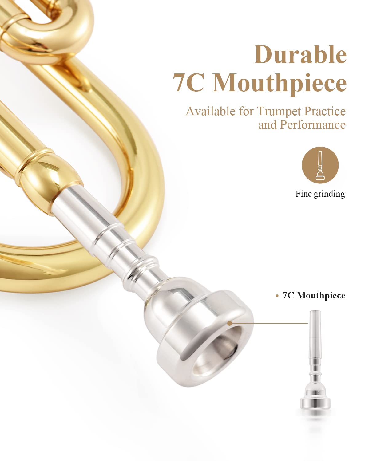 Bb Standard Trumpet Set with Hard Case and 7C Mouthpiece Q45437