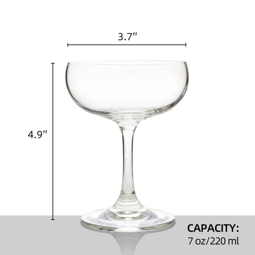 Champagne Glasses Set of 6 Crystal Cocktail Glasses 7 oz S85490