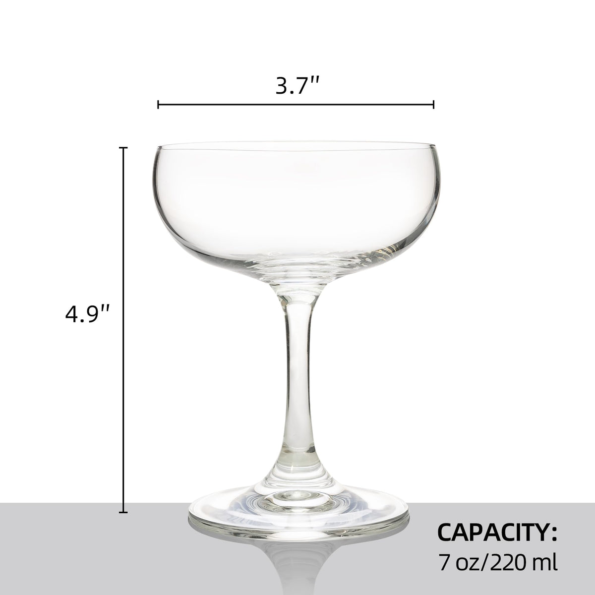 Champagne Glasses Set of 6 Crystal Cocktail Glasses 7 oz S85490