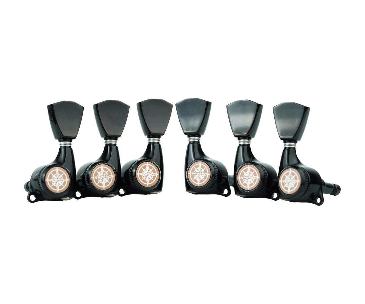 Locking Guitar Tuners 3L + 3R Black H503873