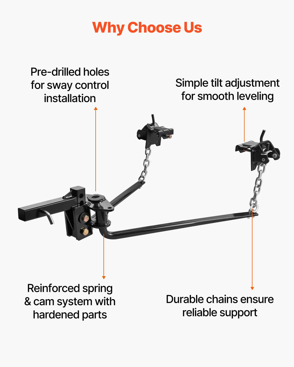10000 lbs Weight Distribution Hitch with 2 in Shank and 2-5/16 in Ball E583