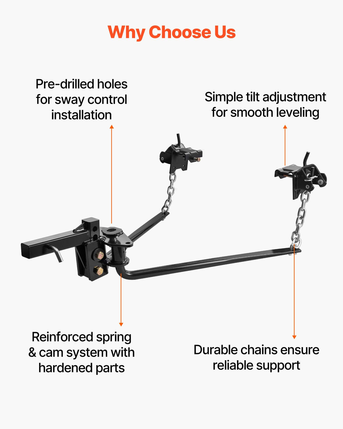 10000 lbs Weight Distribution Hitch with 2 in Shank and 2-5/16 in Ball E583