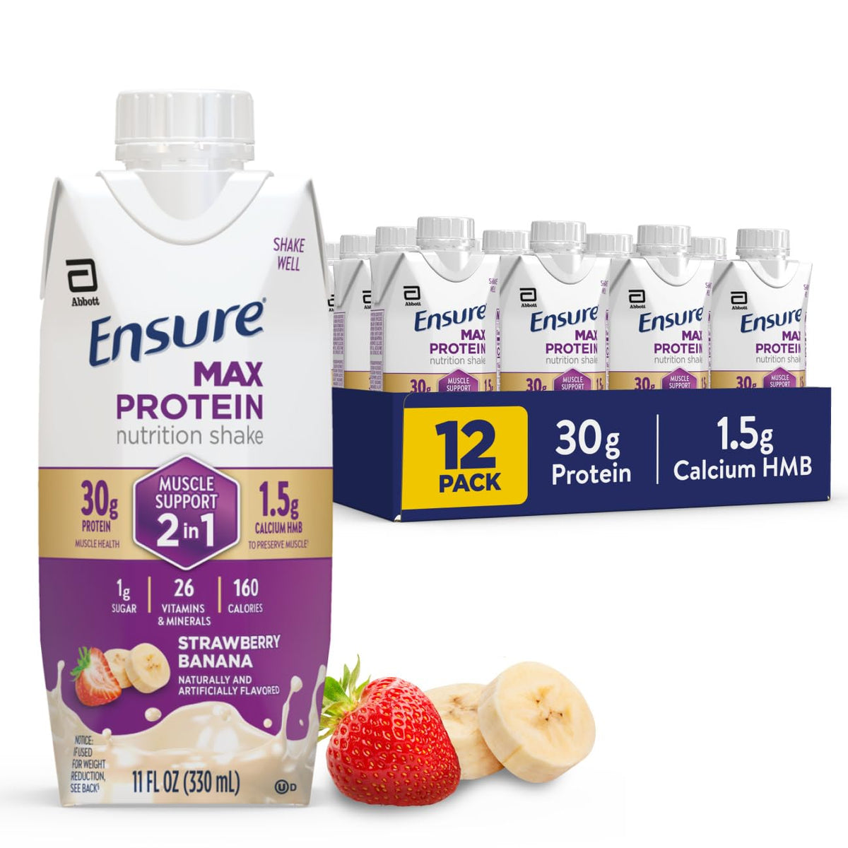 2-in-1 Strawberry Banana Protein 12 Pack V13126