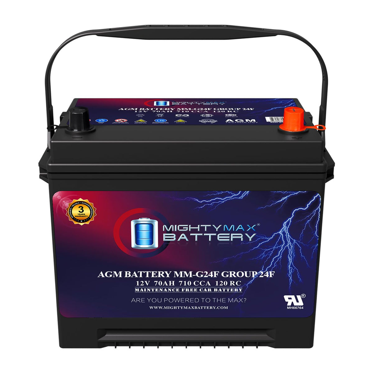 12V 70Ah AGM Replacement Battery H4190