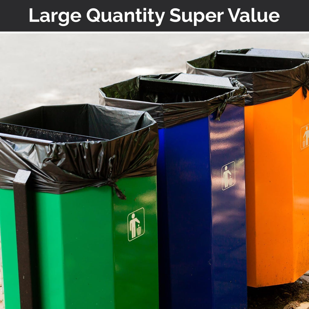 55 Gallon Heavy Duty 3 Mil Black Trash Bags 50 Ct R983143