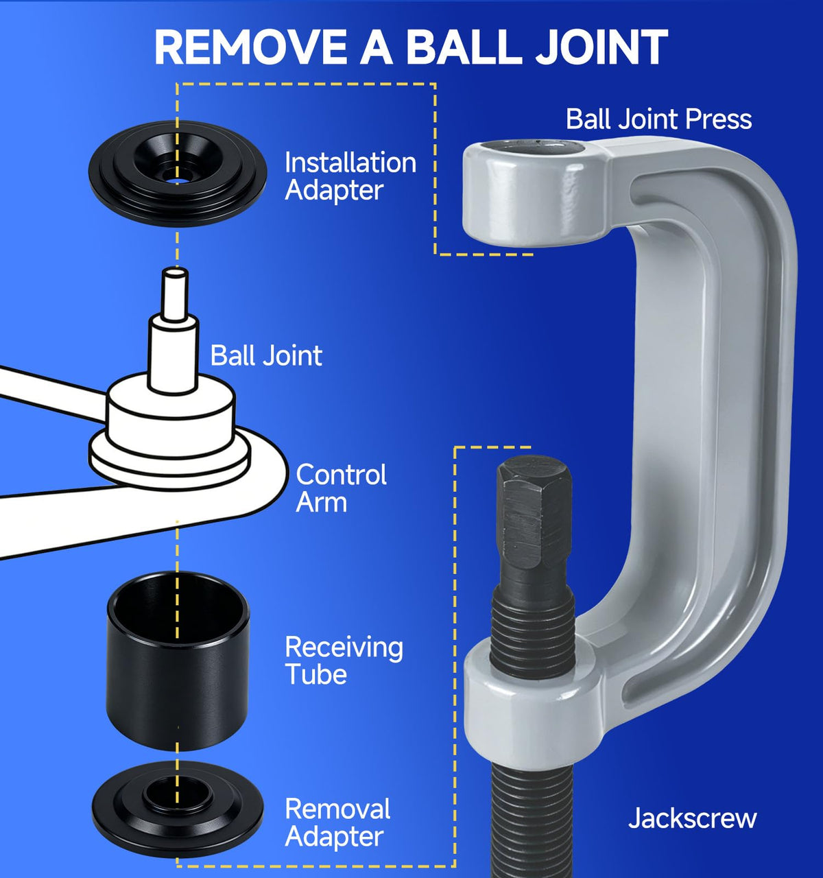 10PC Ball Joint Press Kit & Removal Tool K9440