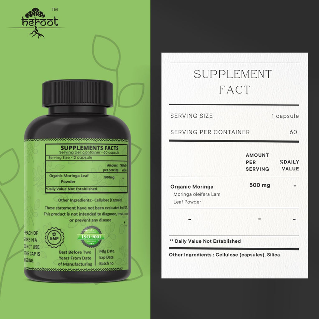 Organic Moringa Capsules 120 Capsules J28905