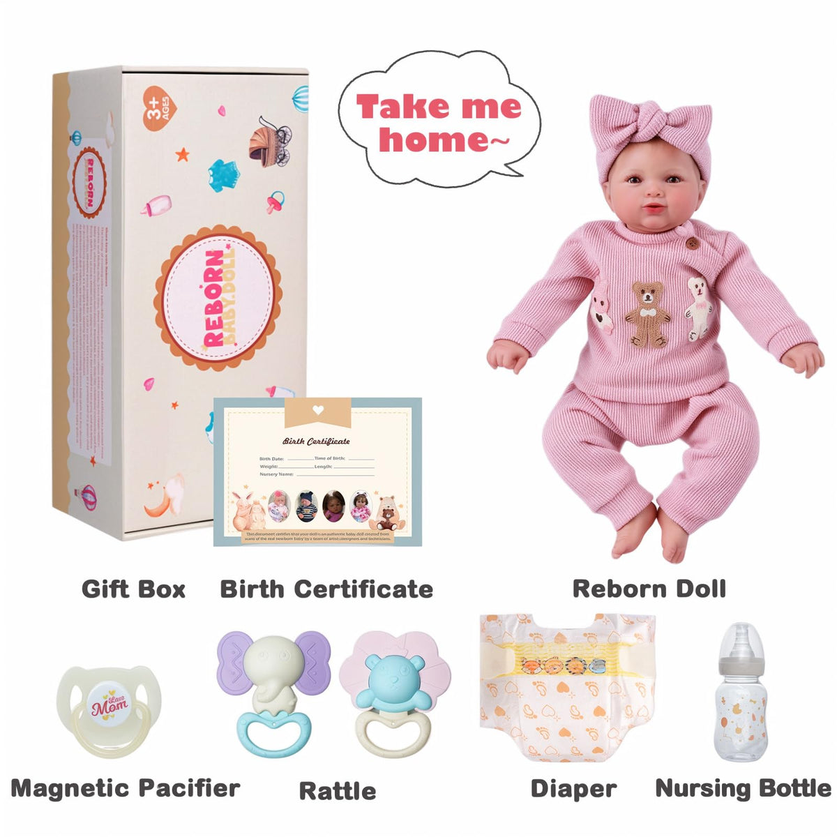 20 Inch Realistic Baby Dolls with Accessories C489
