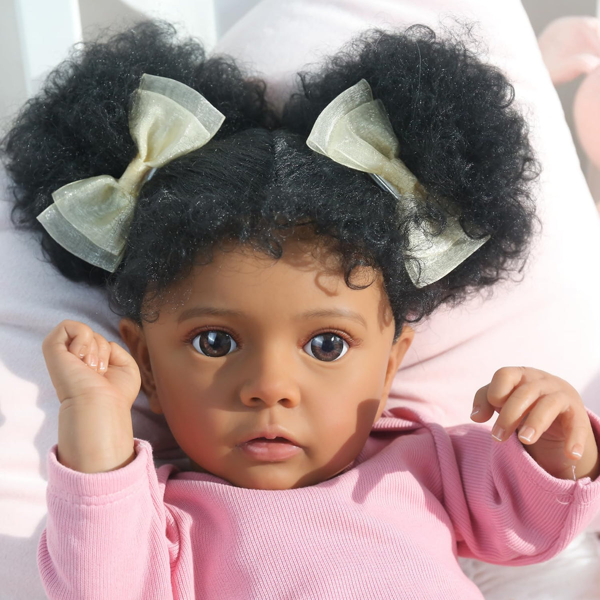 20 Inch Realistic Newborn Baby Doll in Pink Outfit V326