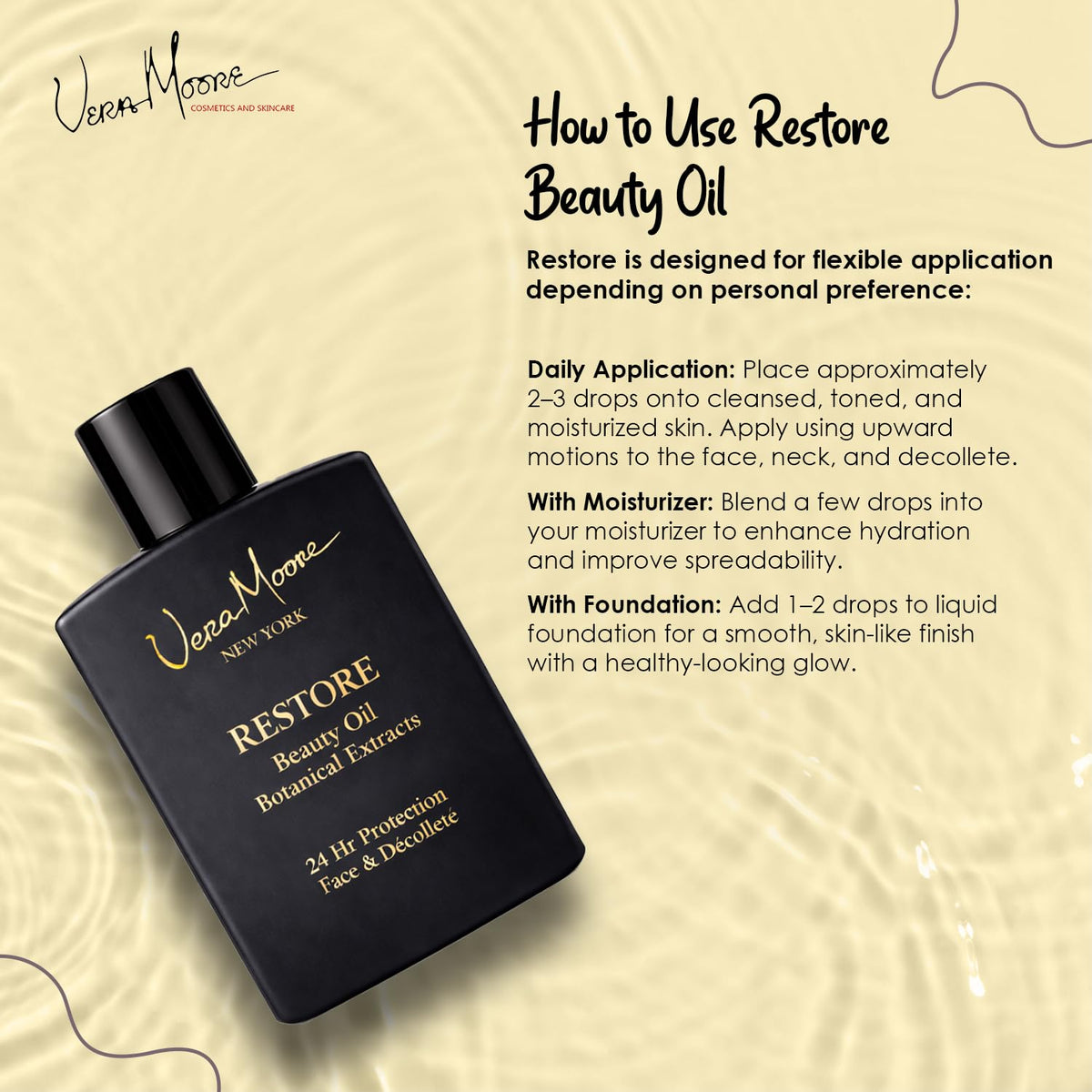 Face and Decollete Beauty Oil with Jojoba and Marula Oils, 1 oz I484416