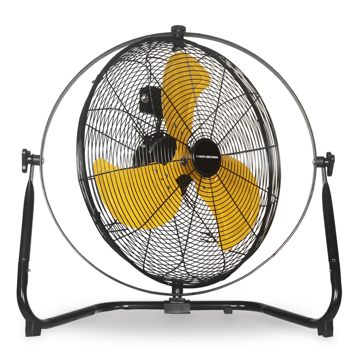 20 Inch Heavy Duty Industrial Metal Floor Fan with Dual 720° Rotation, 3 Speeds W57617