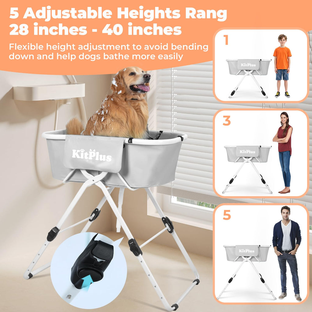 Portable 5 Height Adjustable Dog Bathtub U281