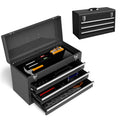 Portable Metal 3 Drawer Lockable Tool Box T49611
