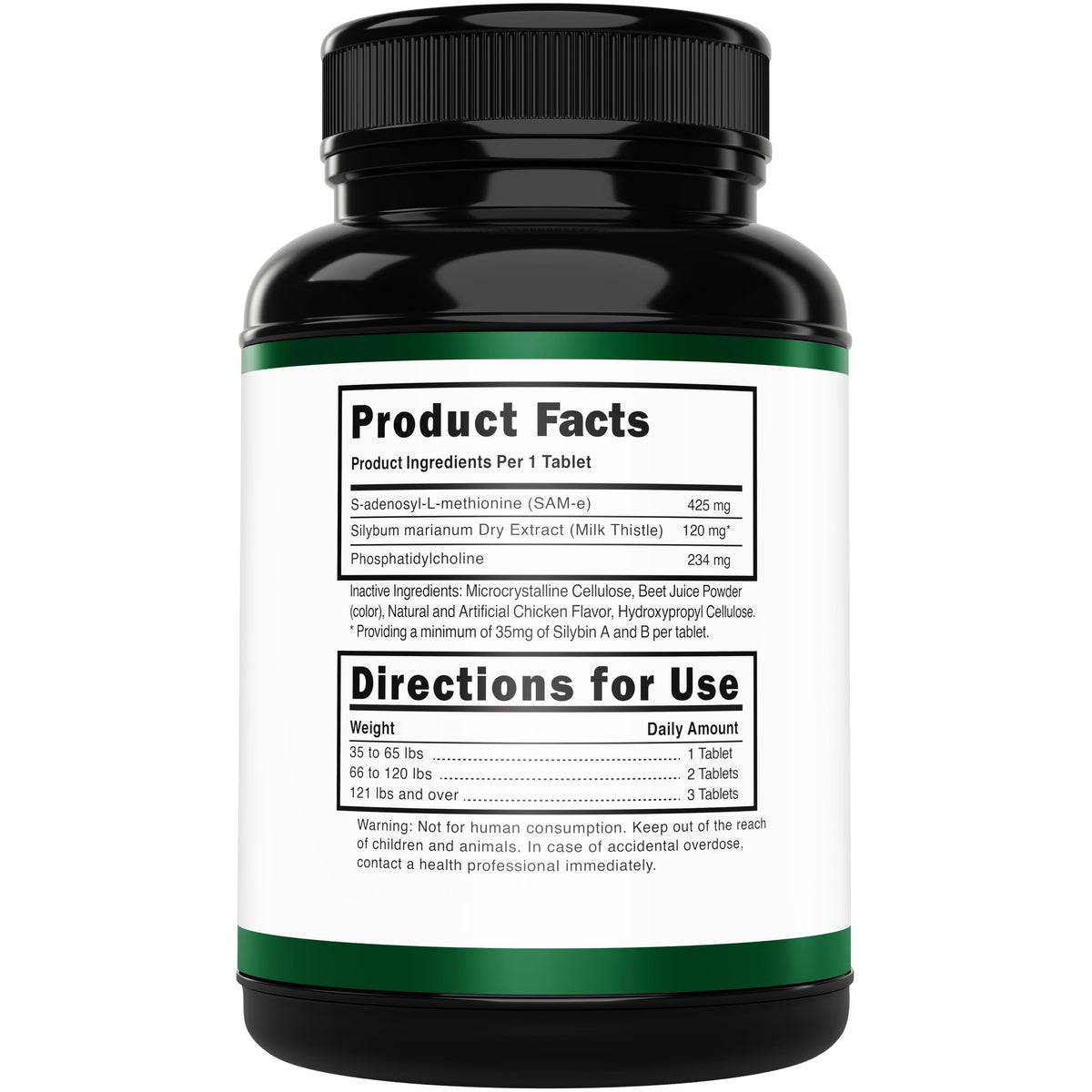 Liver Support Supplement for Large Dogs with Milk Thistle - 30 Chewable Tablets W582