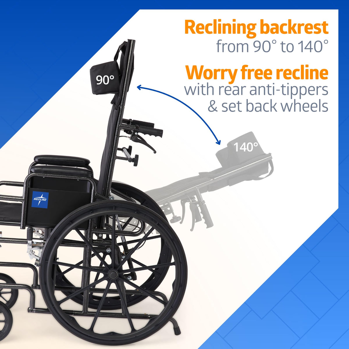 Reclining Wheelchair with Elevating Leg Rests E86252