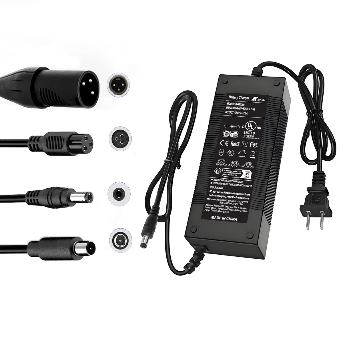42V 2A Electric Scooter Charger with 4 Plugs C2243