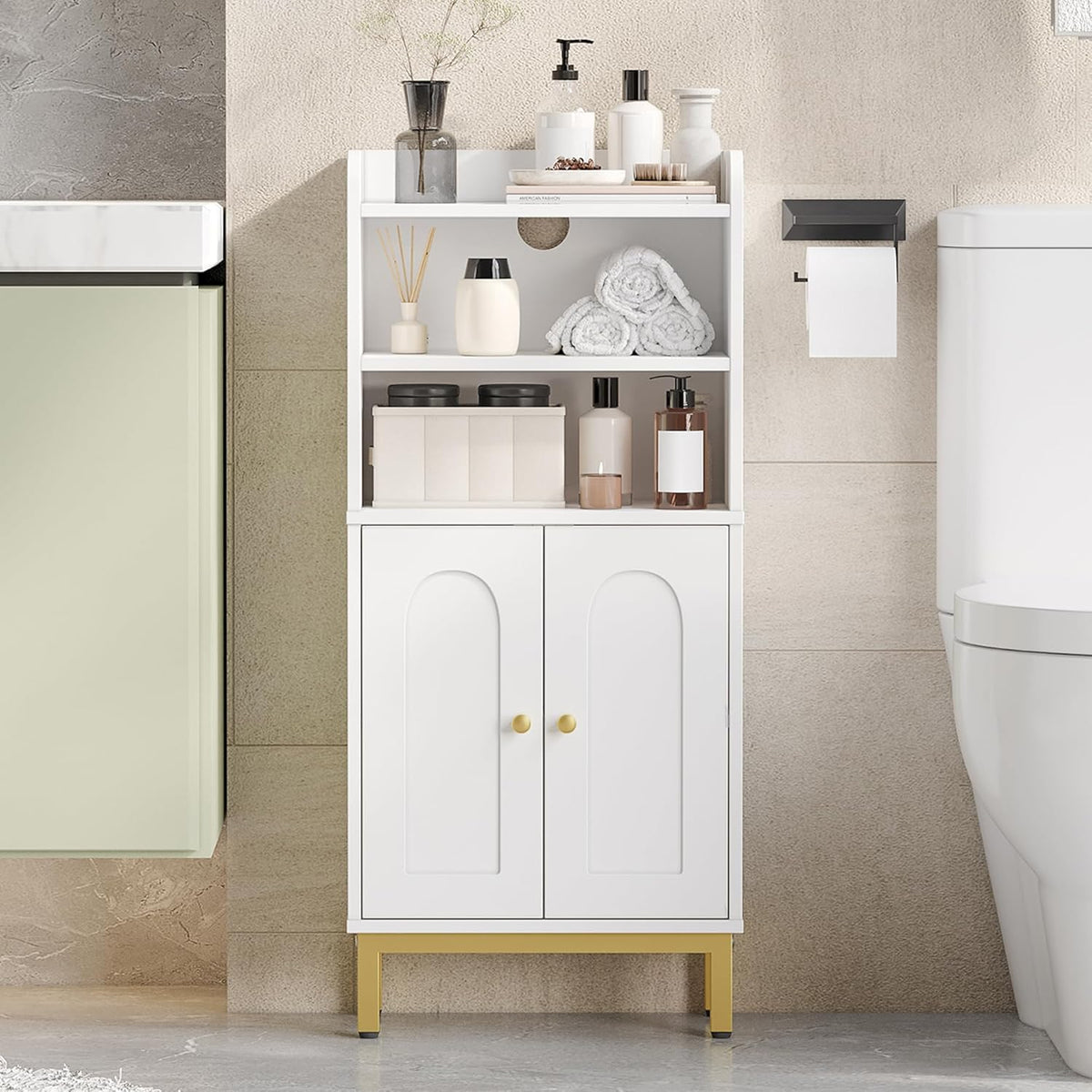 Bathroom Storage Cabinet with 2 Door J825904