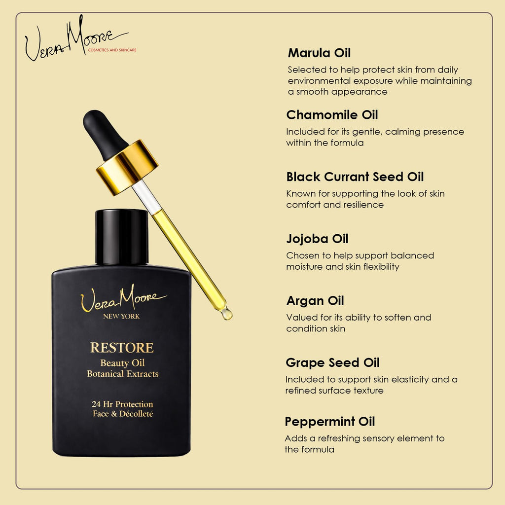 Face and Decollete Beauty Oil with Jojoba and Marula Oils, 1 oz I484416