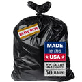 55 Gallon Heavy Duty 3 Mil Black Trash Bags 50 Ct R983143