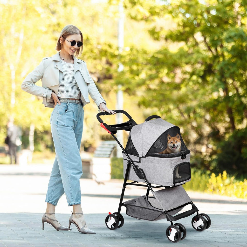 3 in1 Foldable Pet Stroller with 4 Wheels P8530
