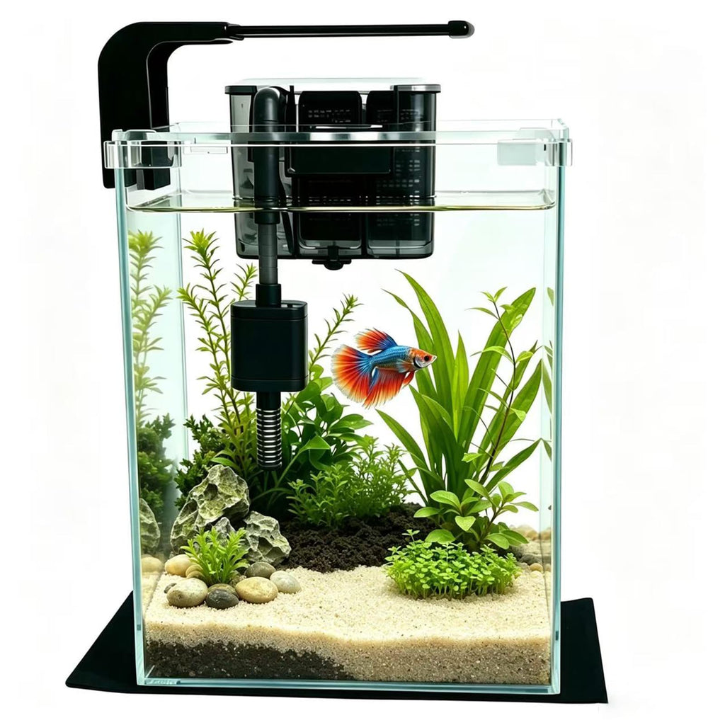 2 Gallon Betta Fish Tank with Filter and Light W204