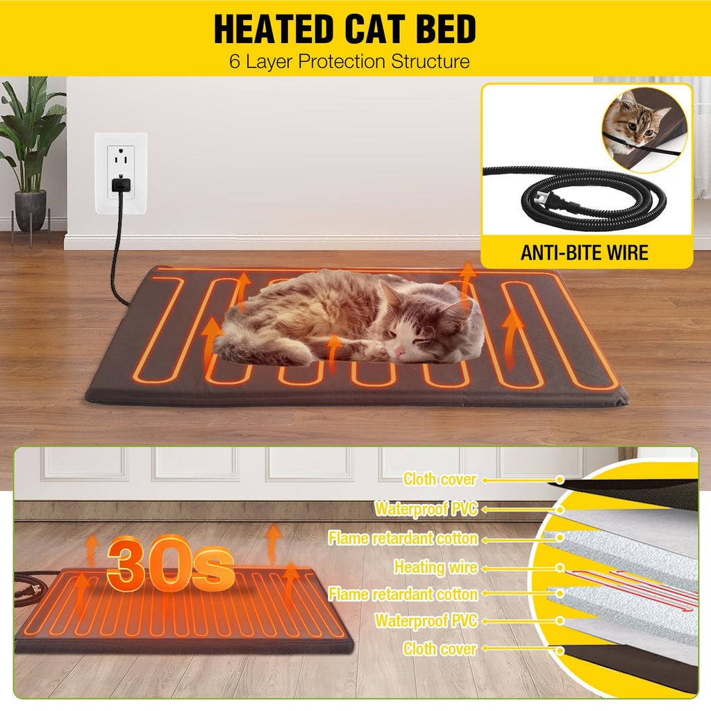 Outdoor Heated Cat House with Insulated Liner W25906