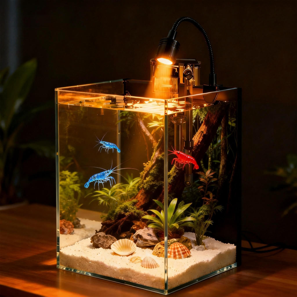 1.5 Gallon Glass Fish Tank Kit with Filter and LED Light D91936