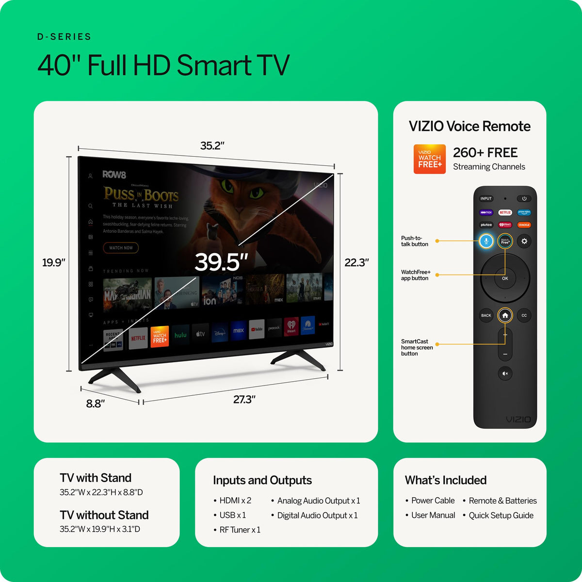 40-in Full HD 1080p Smart TV B70468