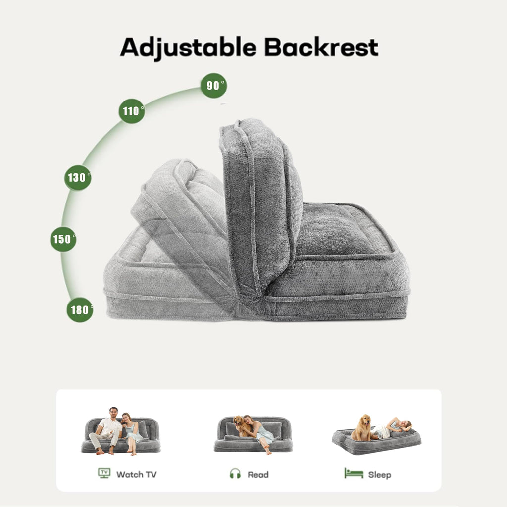 Oversized Convertible Floor Sofa Bed with 3 Pillows B510