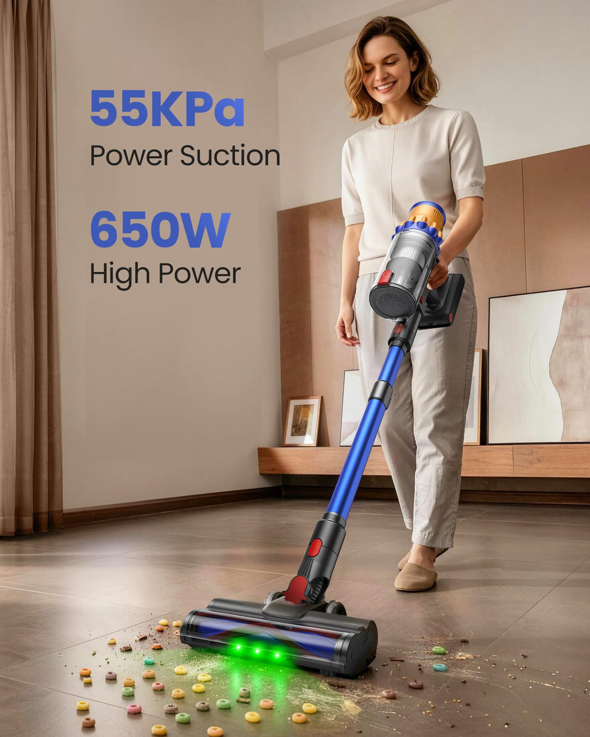 650W 55Kpa Cordless Stick Vacuum Cleaner E21349