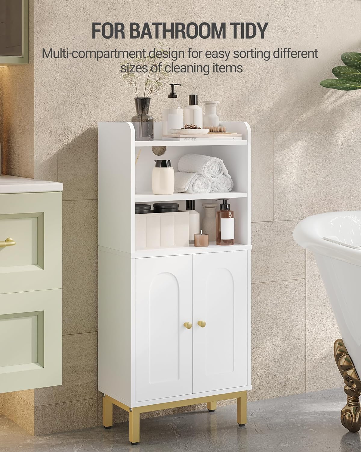 Bathroom Storage Cabinet with 2 Door J825904