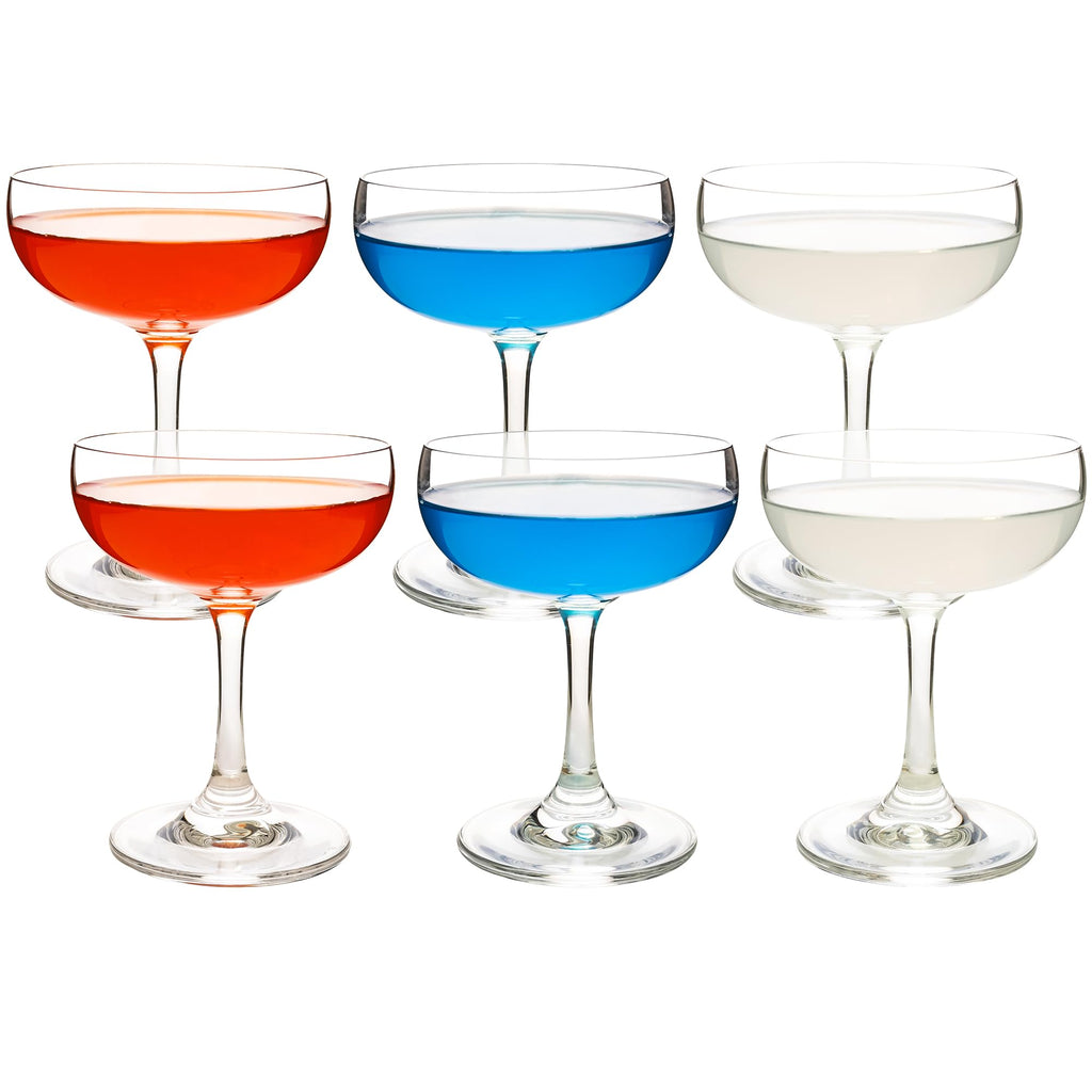 Champagne Glasses Set of 6 Crystal Cocktail Glasses 7 oz S85490