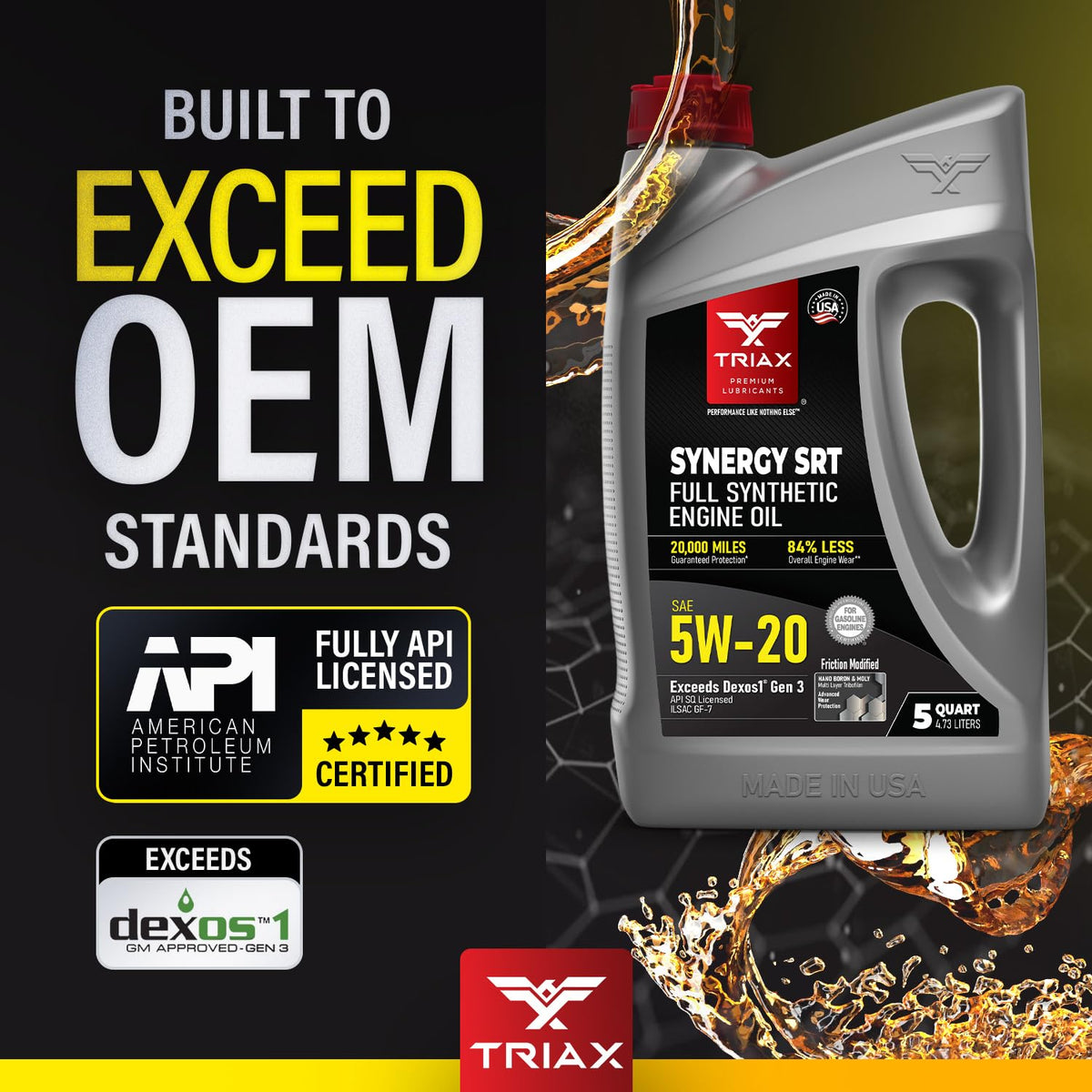 5W-20 Full Synthetic Engine Oil 5 Quart O7159