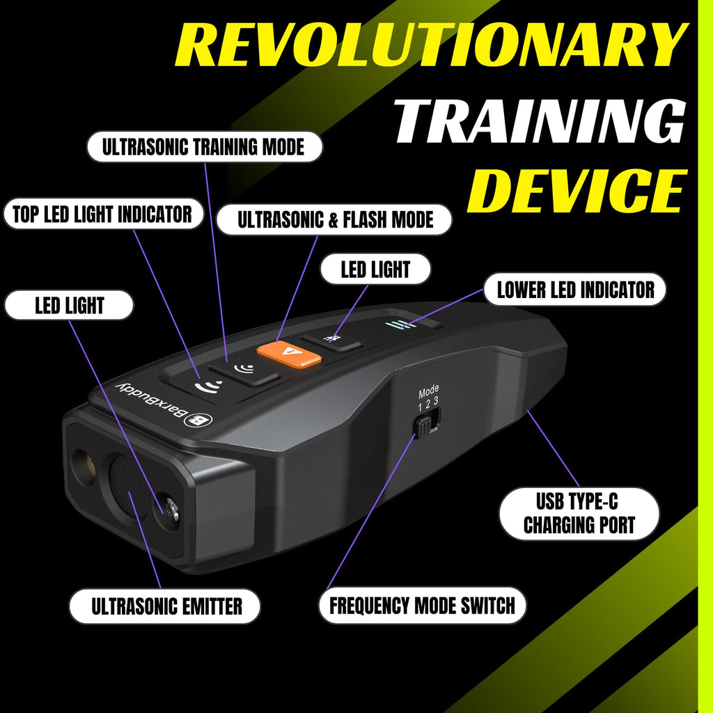 Long Range Ultrasonic Rechargeable Anti Bark Device for Dogs (Black) R856393