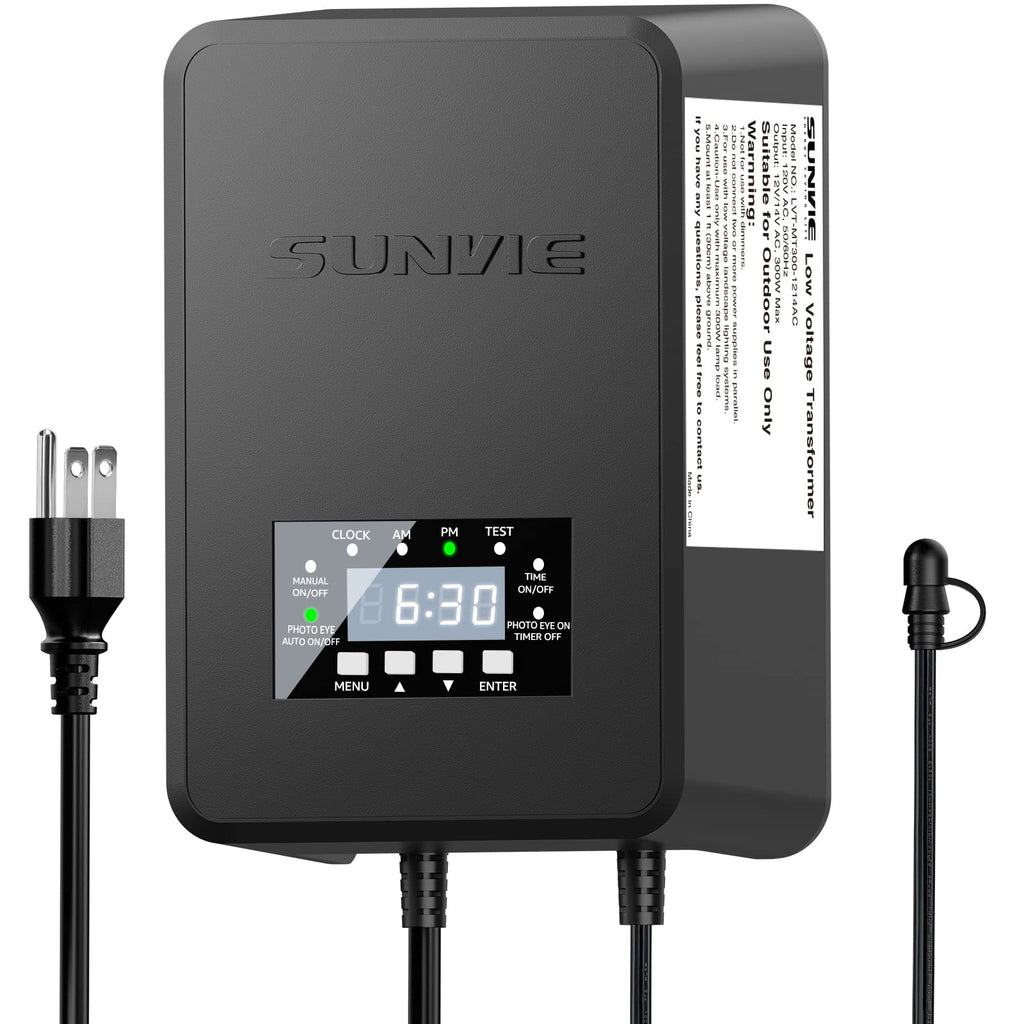 200W Low Voltage Landscape Transformer with Timer & Photocell Sensor Q139