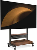 Rolling TV Stand Mount with Wooden Shelf N7773