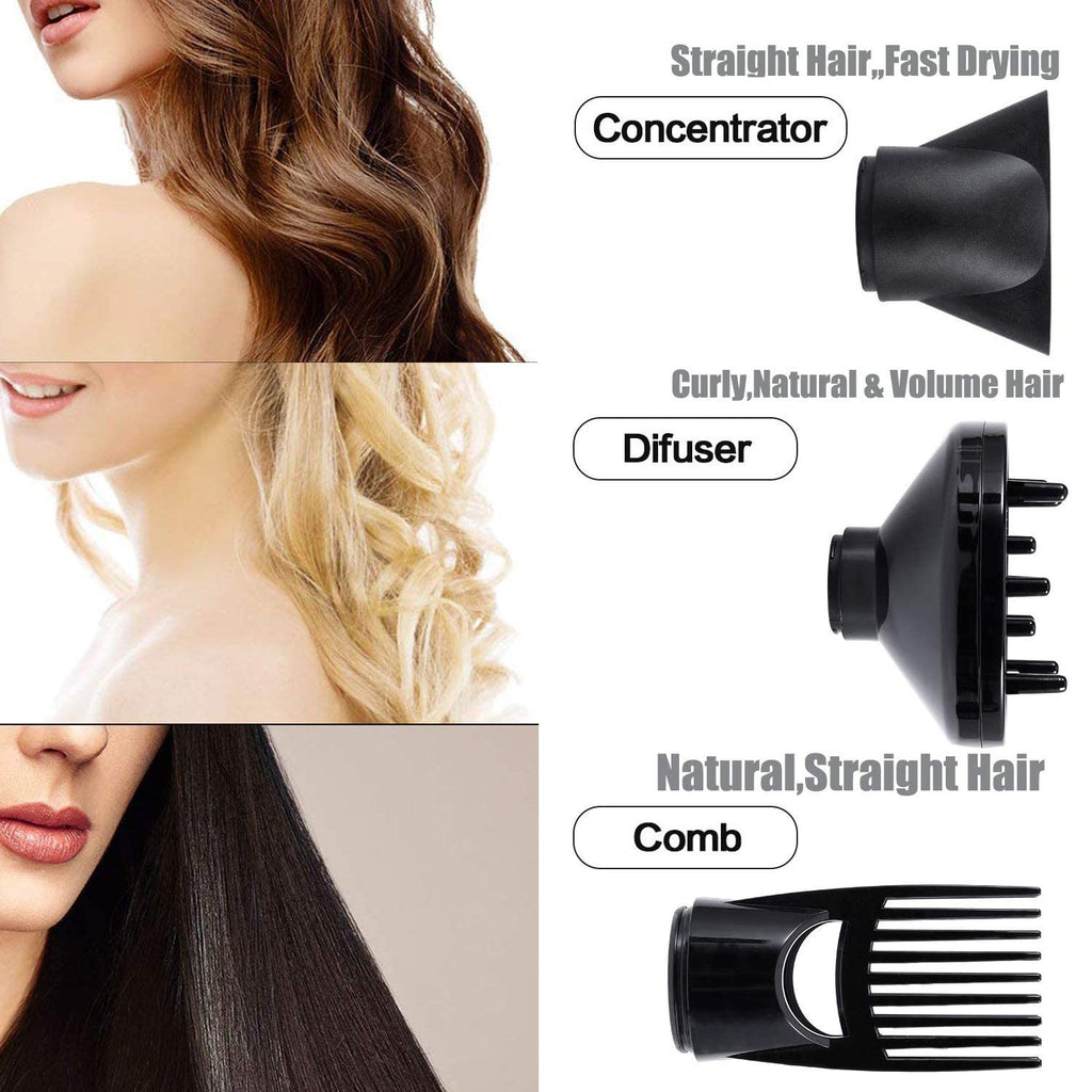 1875W Ionic Hair Dryer with Diffuser and Concentrator E206848