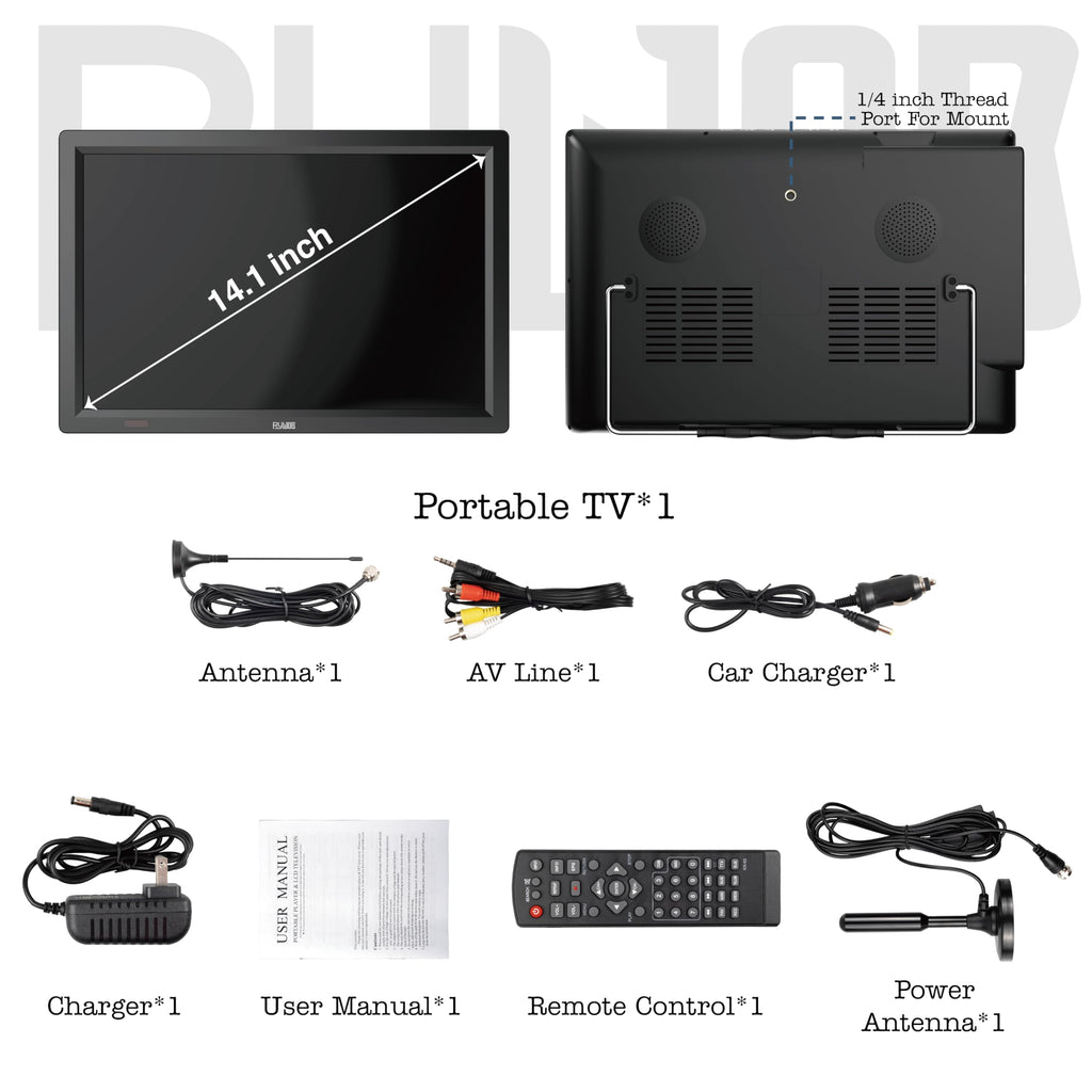 14 Inch Portable TV with Digital Tuner E188